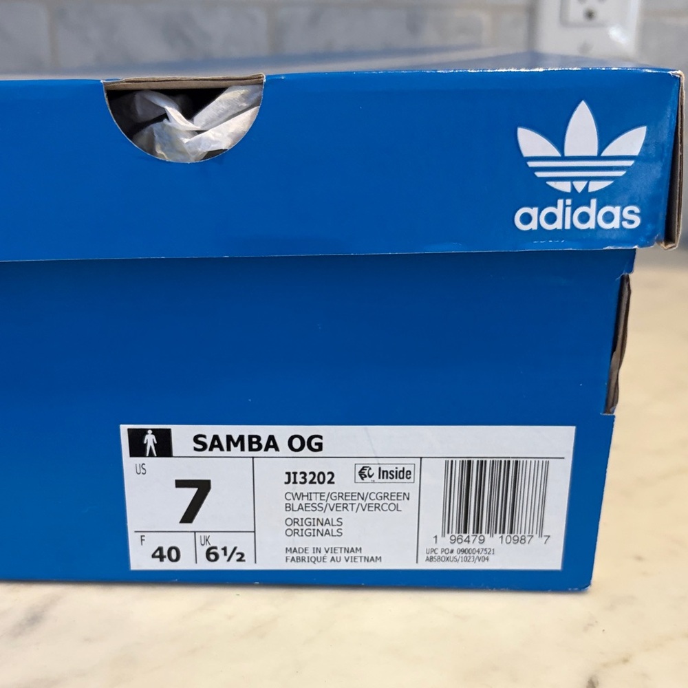 Adidas Samba OG White and Green - Picture 7 of 7